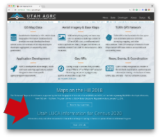LUCA link on main gis.utah.gov front page