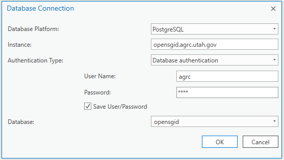 ArcGIS Pro Connection Properties